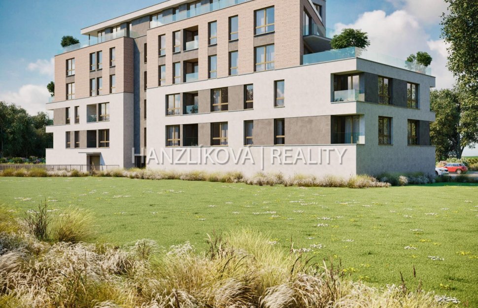 vizualizace, bytový dům, residence Hálkova
